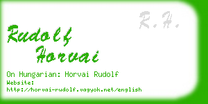 rudolf horvai business card